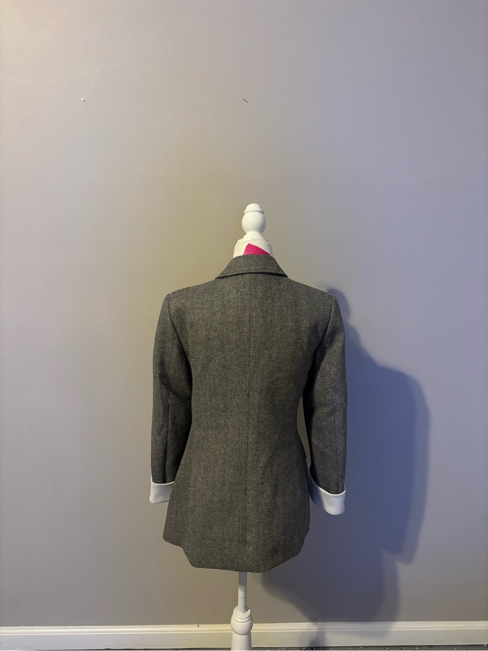 Size M - BALMAIN grav herringbone blazer - Picture 4 of 5